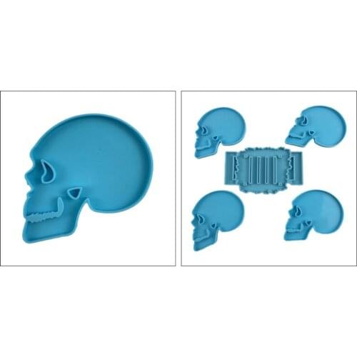 U90E Skeleton Coaster Epoxy Resin Mold Cup Mat Casting Silicone Mould DIY Crafts Jewelry Placement Plate Decoration Mold