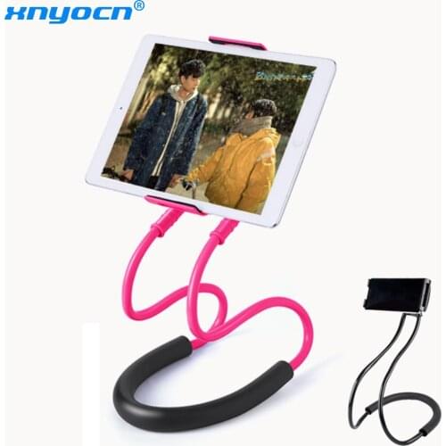 Universal Lazy Neck Hanging Holder Tablet Mobile Phone Holder Clip Tablet Pad Neck Stand Support Snake-like Flexible for iphoneX