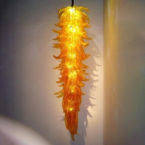 Art Deco Custom Villa Hand Blown Glass Spiral Chandelier Hanging High Ceilings Staircase Modern Lights for Home