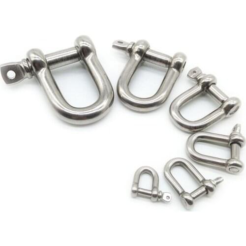 Stainless Steel Anchor Shackle Bracelet Buckle D U O Shape Paracord Shackle (100pcs)
