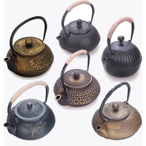 Japanese tea ceremony cast iron teapot tea set Chinese style tea decoration art work retro water kettle tea pot