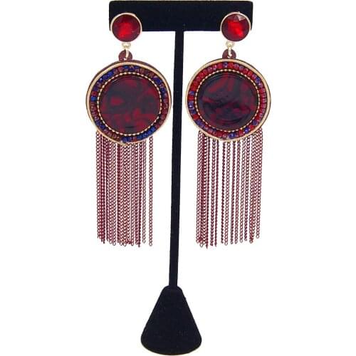 Yulaili New Dangle Earring Round Shape Hand-made Tassel Earrings Geometric Earings For Women Party Accessories Free Shipping