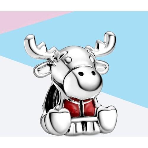 2020 New Summer 925 sterling silver Canada Moose Maple Leaf Charms fit beads bracelets DIY accessories for women jewelry