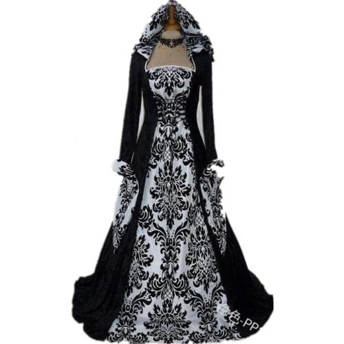 Halloween Costume Wicca Witch Medieval Dress Women Adult Plus Size Scary Cosplay Gothic New Wizard Halloween Costumes for Women