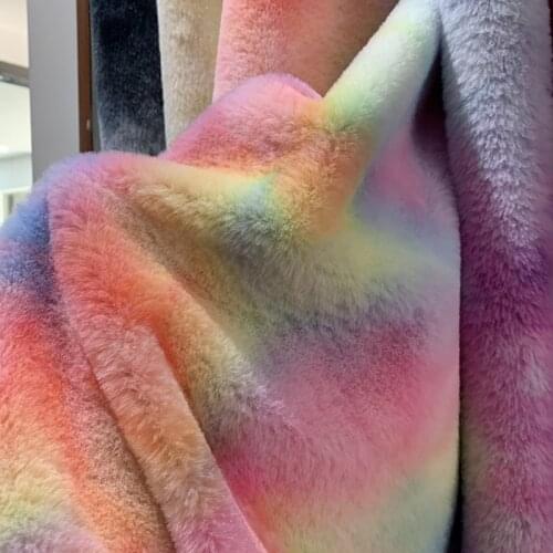 15 Colors Gradient Imitation rabbit hair fabric plush fabric plush counter display background cloth clothing scarf