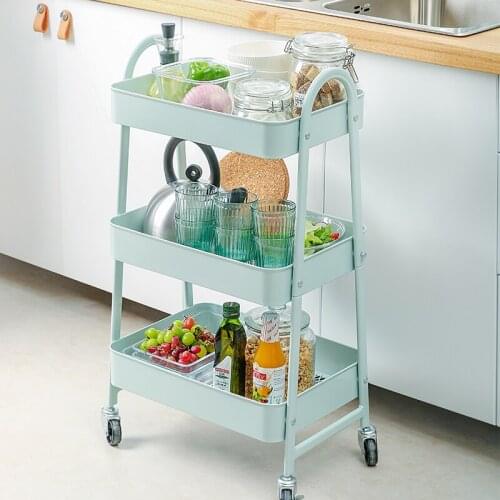 3 tier storage rack floor trolley storage rack for kitchen bathroom organizer home bedroom removable storage shelf mx10211127