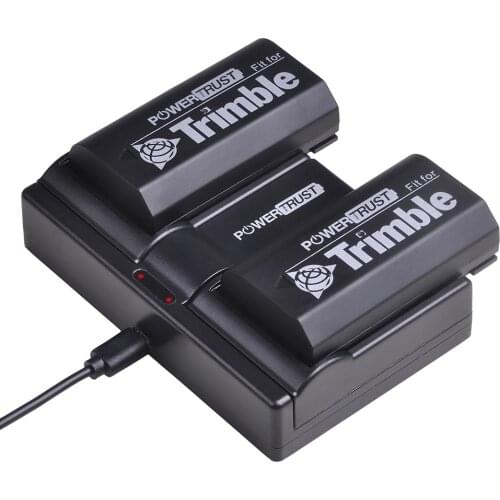 2Pc 54344 Battery and Fast Charger for Trimble 5700 5800 29518 46607 52030 38403 R6 R7 R8 GNSS TR-R8 GPS for Pentax Ei-D-Li1
