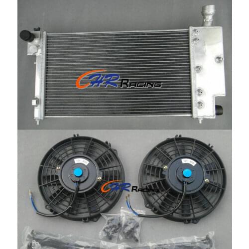 FOR PEUGEOT 106 GTI RALLYE/CITROEN SAXO/VTR 1996-2001 Aluminum Radiator & Dual Fan