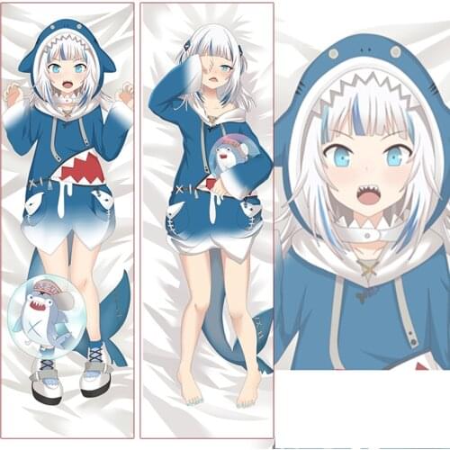 Anime Hololive VTuber Dakimakura Gawr Gura Cospaly Pillowcase Hugging Body Pillow Case Game Pillows Otaku Bed Pilow Cover