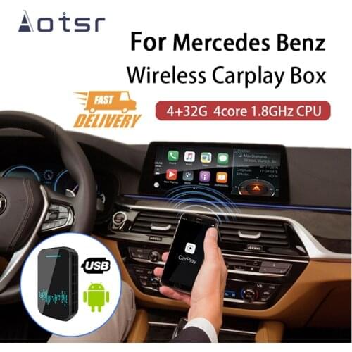 AOTSR Wireless Carplay Box 4+32G Android 9.0 For Apple For Mercedes Benz A-Class B-Class C-Class E-Class S-Class SL-Class GLC