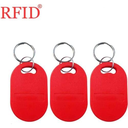 S50 1K 13.56MHz IC Key Fob Access Control Keychain RFID Smart Card Tag Token Attendance Managemen Random Colors Delivery 100pcs