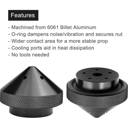 Black Eliminator Trolling Motor Prop Nut Compatible with MinnKota 80, 101 and 112 Replace for T-H Marine
