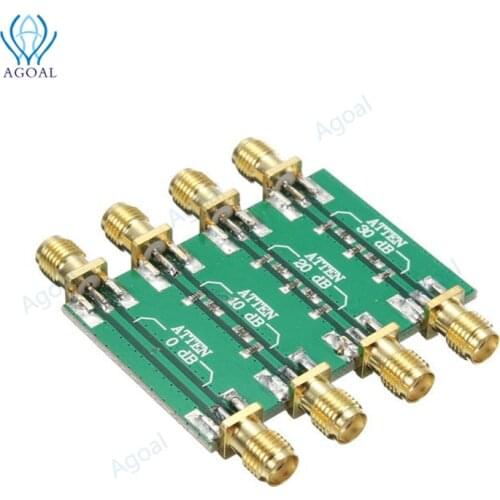 DC-4.0GHz 200mW DC 4.0GHz RF Fixed Attenuator SMA Double Female Head 0dB 10dB 20dB 30dB