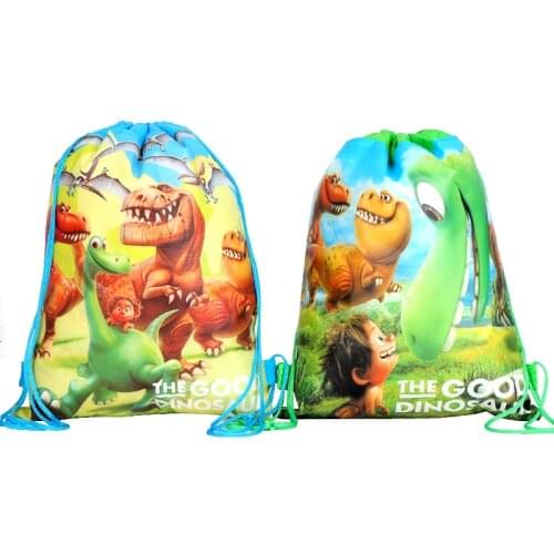 The Good Dinosaur Theme Baby Shower Decorate Mochila Birthday Events Party Non-woven Fabrics Drawstring Gifts Loot Bag 24pcs/lot