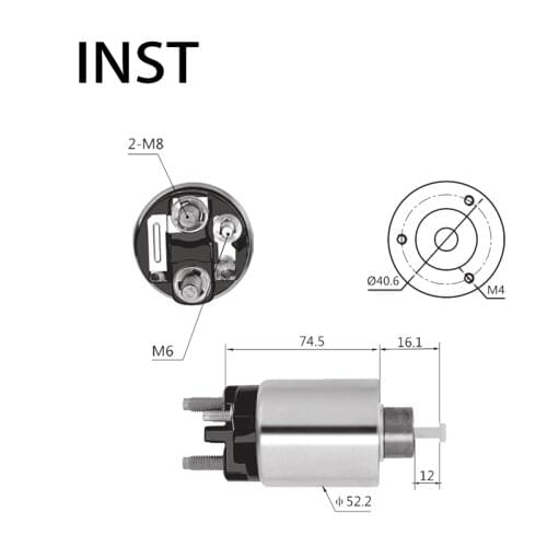 ELECTROMAGNETIC SWTICH SOLENOID FOR 12V 1.4KW 1987BE2010 1114597 1114607 2860 10515871 1114597 1114607 1114610 STD0015UL