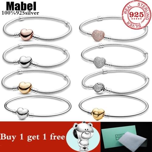 Hot Sale 100% Real 925 Sterling Silver pando Bracelet Fit Original LOVE Snake Charms Bangle DIY high quality Jewelry For Women