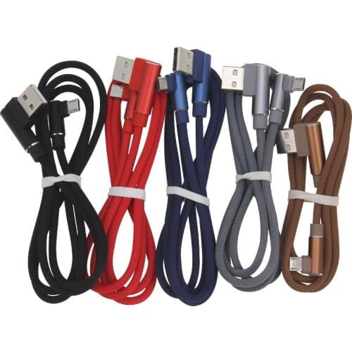 90 Degree Cable Usb c Micro USB Type C Fast Charging Microusb Type-C Charger for Iphone Xs MAX Xiaomi Samung usb-c 1/2/3M Cord