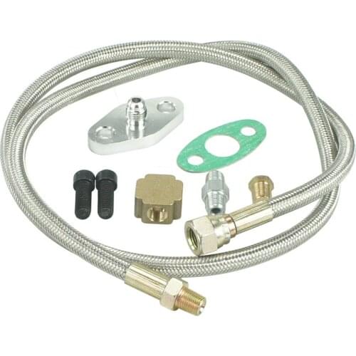 T3 T4 T3/T4 T04E T70 T66 T67 GT35 T3/60-1 GT45 Turbo Oil Feed Line 1/8 NPT 4AN TT100774