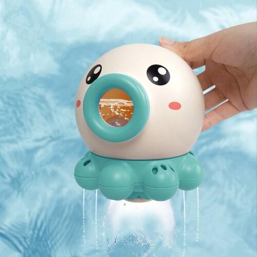 Cute Octopus Baby Bath Toys for Bebe 0 12 24 Months Shower Bathtub Toy for Kids 2 to 4 Years Old Rotating Water Spraying Animal