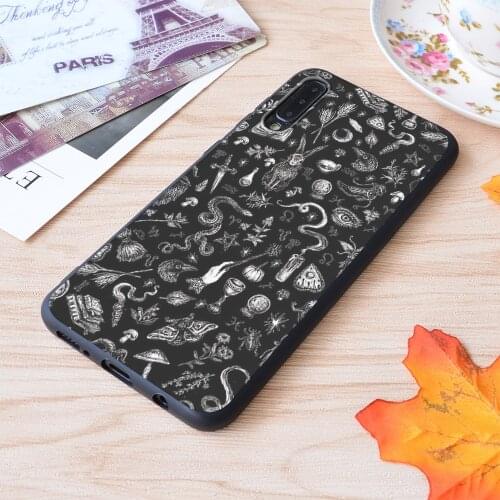 Salem Witch in Black Print Soft Silicone Matt Case For Samsung Galaxy S Note and Galaxy A
