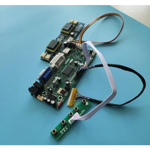 Kit for M190PW01 V1 30pin LVDS 4 lamps Monitor Screen DIY M.NT68676 19" Controller board DVI VGA Driver HDMI 1440X900