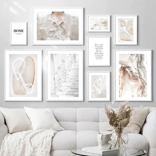 Dandelion Flower Abstract Geometry Fluid Quotes Nordic Poster Wall Art Print Canvas Painting Wall Pictures For Living Room Decor