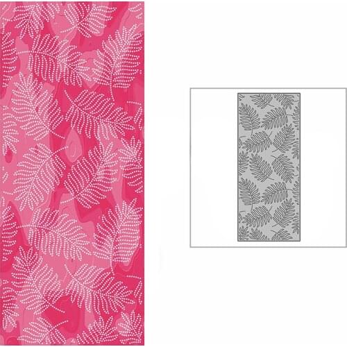 New Spotted Torch Leaves Slim Background Panel 2021 Metal Cutting Dies for Scrapbooking and Card Making Embossing Craft No Stamp
