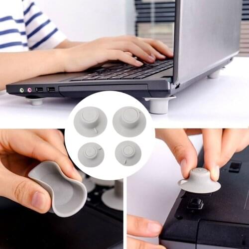 4Pcs/Set Laptop Notebook Heat Reduction Pad Cooling Feet Cooler Stand Holder Office Mini Portable Suction Leg Set Cooling Feet