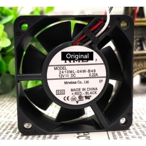 Original new 100% working 2410ml-04w-B49 6025 6cm 12v 0.22A third line double ball bearing fan speed for For NMB 60 * 60 * 25 mm