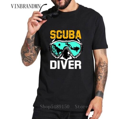 Dive Gift Tops SCUBA Diving Snorkel Ocean Oxygen Atoll Tshirts New Fashion Diver Short Sleeves Tee Shirt Deep Sea Diving T-Shirt