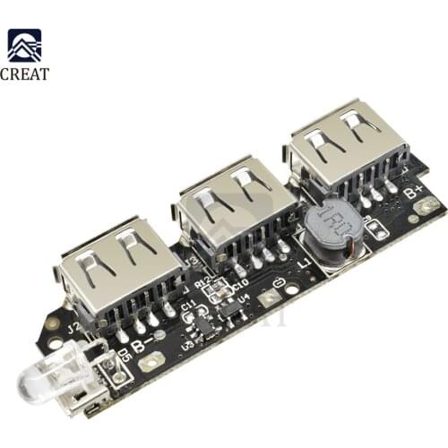5V 1A 1.5A 2.1A 3 USB Power Bank Charger Circuit Board Step Up Boost Power Module + 5S 18650 Li-ion Case Shell DIY Kit Powerbank