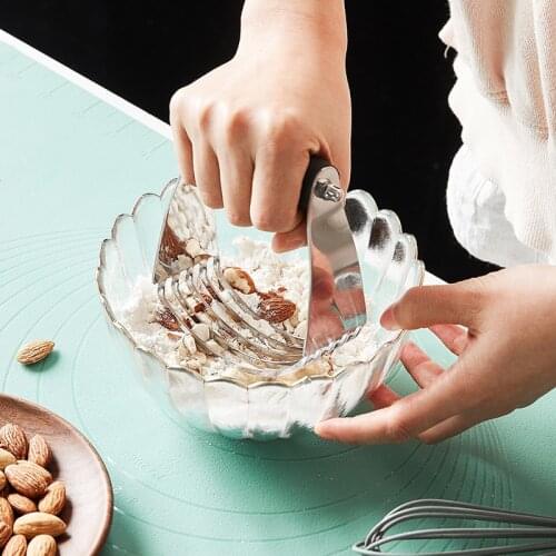 Stainless steel cutter toner flour mixer household hand kneading dough machine oil paste mixing powder beater jam nut press tool