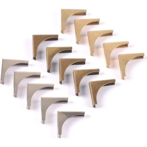 Silver/Golden/Bronze Metal Corners For Books Scrapbooking Photo Albums Menus Corner Protectors Crafts DIY 20x20x4mm 30pcs