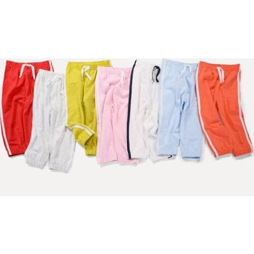 Boys and girls pants pants long pants mosquito pants summer new childrens thin section sports bamboo cotton baby