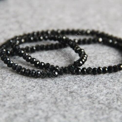 T8223 Charming 3X4mm Faceted black AB+ colorful glass Crystal beads!Fit For Making Bracelet&Necklace DIY Jewelry wholesale