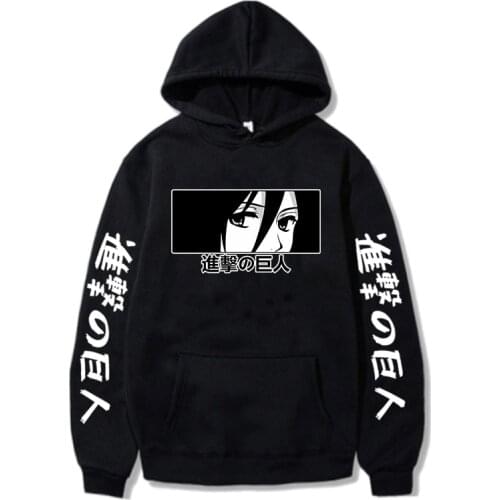 Attack on Titan Couple Anime Hoodies Man Womens Hooded Sweatshirts Unisex Streetwear Teens Clothes for Boy Girl Gifts