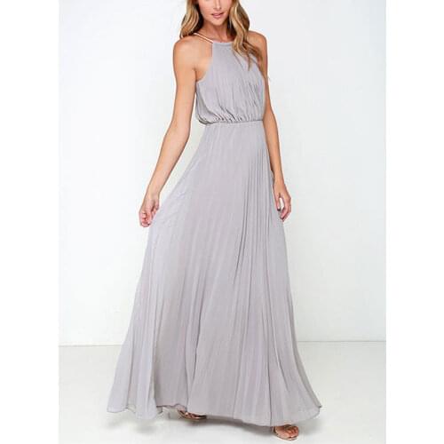 2021 Sexy Women Maxi Boho Bodycon Dress Summer Halter Neck Sleeveless Casual Dress Holiday Long Beach Vestidos Party Dresses