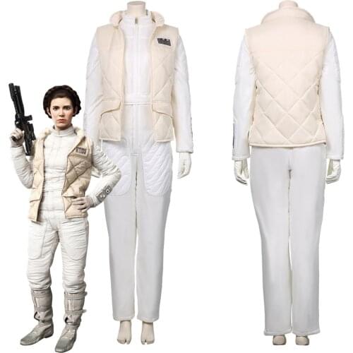 Star Cosplay Wars Costume Leia Organa Solo Uniform Jumpsuit Outfits Halloween Carnival Christmas Costumes