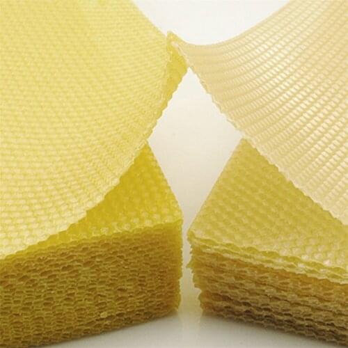 10pcs/30pcs Beeswax Sheets with Honeycomb Texture Bees Wax Coated Deep Foundation Flake Nest Base LB88