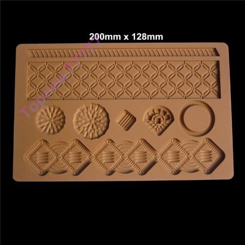 100% SGS Fondant Silicone Lace Mold DIY Cake Tool Edgings Model 2135