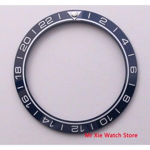 38mm ceramic bezel insert fit 40mm watch case GMT Automatic mens watch
