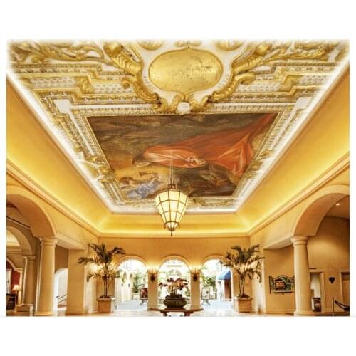 3d custom mural non-woven wallpaper European integration ceiling painting murals three-dimensional painting decoration