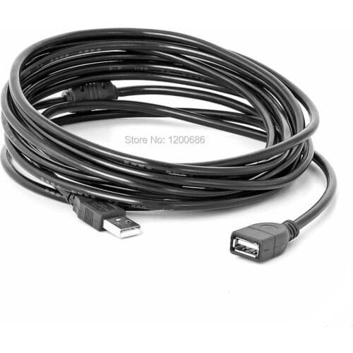 5M USB 2.0 A Male M to A Female F USB Extension Cable black Extended Cable