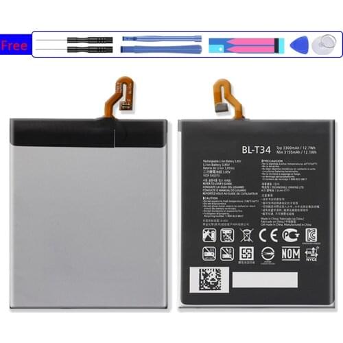 BL-T34 Battery For LG V30 V30+ V30A H930 H932 LS998 BL T34 Mobile Phone Bateria 3155mAh + Free tool