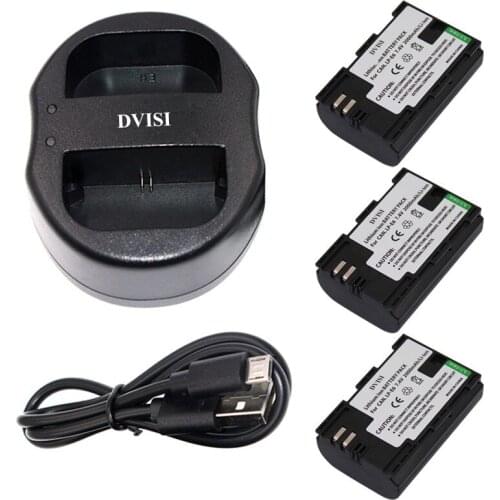 3Pcs LP-E6 7.4V 2.0Ah Rechargeable Camera Battery with USB Dual Charger for Canon 70D 5DII 5D2 5D3 7D 6D 60D Digital Camera