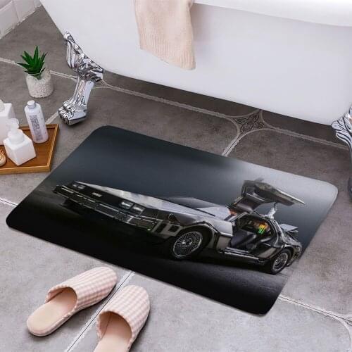 Movie DeLorean car Carpet Areas Rug Non-slip Floor Mat Rug 3D Printing Living Room Bedroom Door Mat Home Decoration