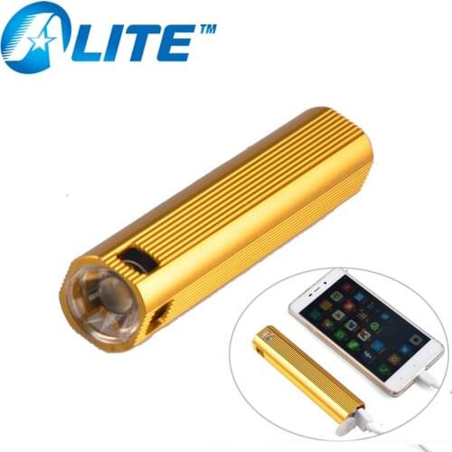 [FREE SHIP] Multi-Function Powerful Q5 Led Build-In Battery USB Port Power Bank Flash Light Lamp Torch With Powerbank