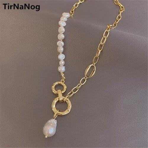 Europe And The Contracted Baroque Pearl Necklace Fashion Temperament Woman Collarbone Chain Jewelry Gifts