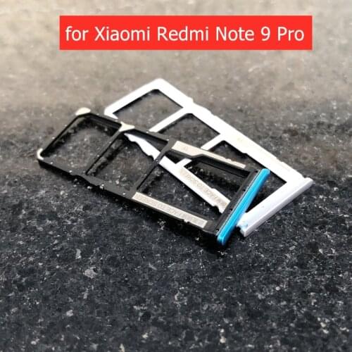 For Xiaomi Redmi Note 9 Pro Card Tray Holder SIM Micro SD Card Slot Adapter Holder for Redmi Note 9 Pro Repair Spare Parts