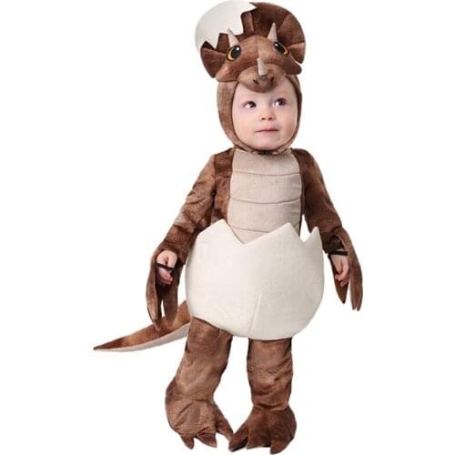 Baby Anime Triceratops Cosplay Costume Carnival Toddler Dinosaur Costumes Boys Jumpsuit Halloween Purim Party Costumes for Kids